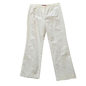 Les Copains Creamy White Stretch Cotton Trouser 46 (8)
